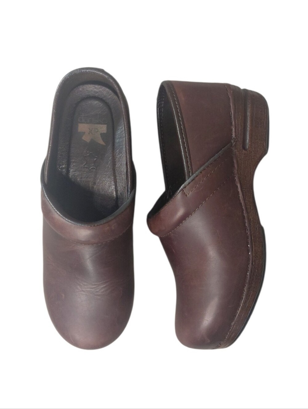Dansko XP 2.0 Brown Leather Women's Slip-On Clogs Size 9 Comfort Shoes